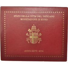 Vatican, 1 Cent to 2 Euro, 2004, MS(65-70), Bi-Metallic