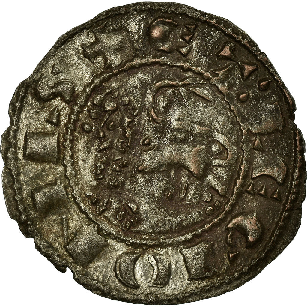 Moneda, España, Castille and Leon, Fernando IV, Dinero, Toledo, MBC+, Vellón