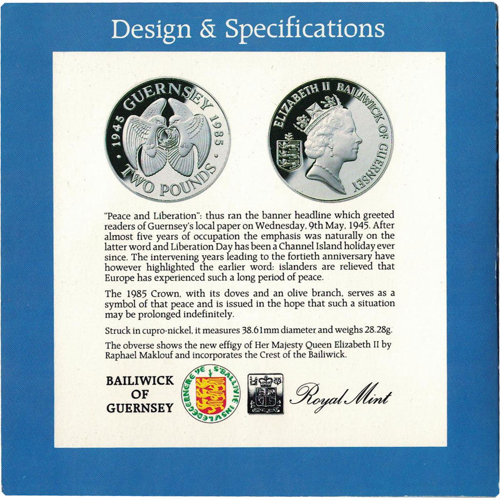 Guernsey, 2 Pounds, 1985, Copper-nickel, KM:47, Elizabeth II