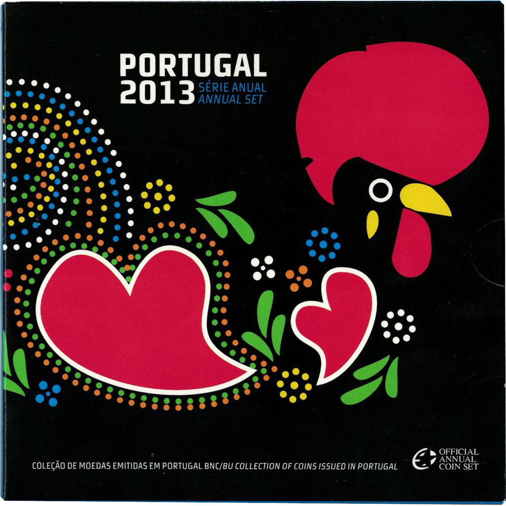 Portugal, Set 1 cent 2 Euro, 2013, MS(65-70), Bi-Metallic