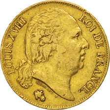 Monnaie, France, Louis XVIII, Louis XVIII, 20 Francs, 1820, Nantes, TTB, Or