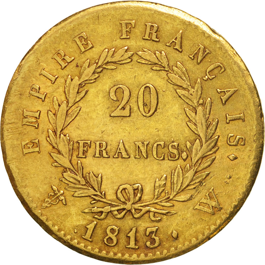 Coin, France, Napoléon I, 20 Francs, 1813, Lille, AU(50-53), Gold, KM:695.10