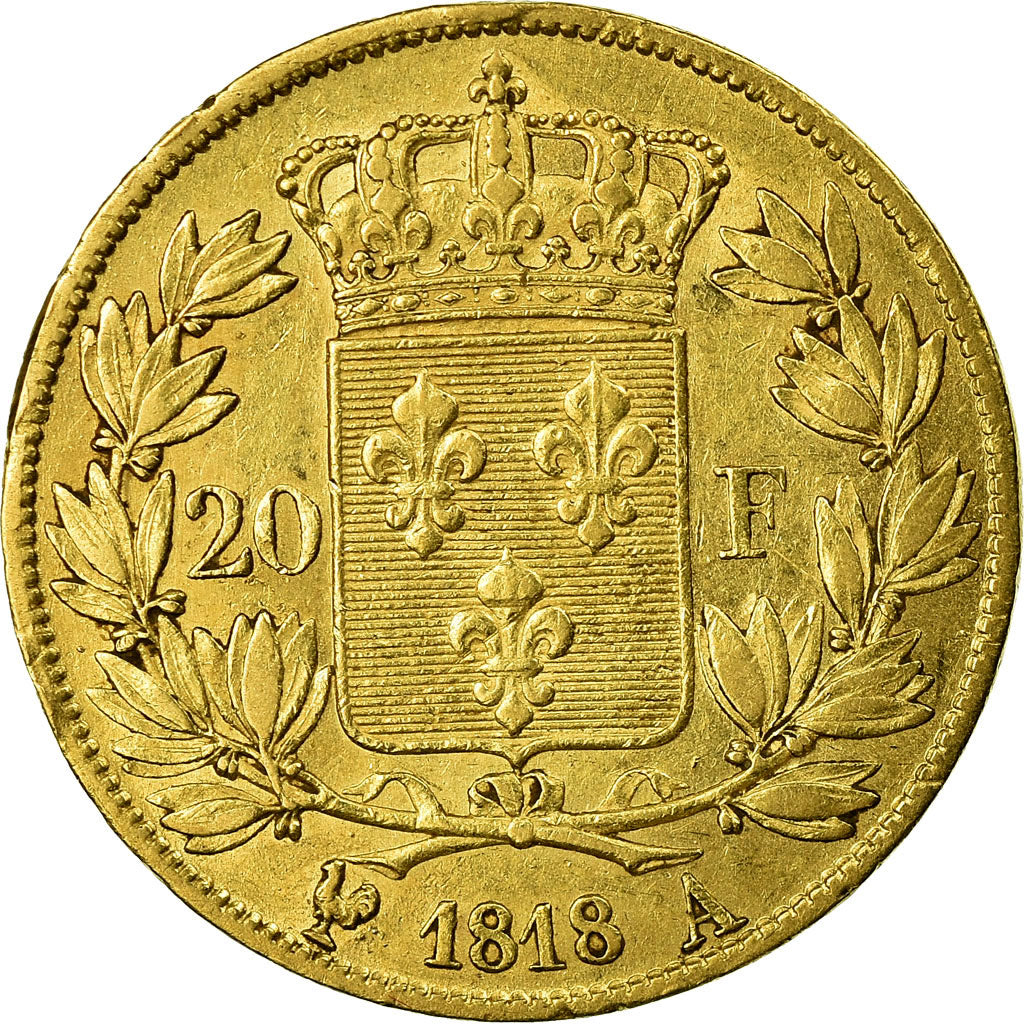 Monnaie, France, Louis XVIII, 20 Francs, 1818, Paris, TTB, Or, Gadoury:1028