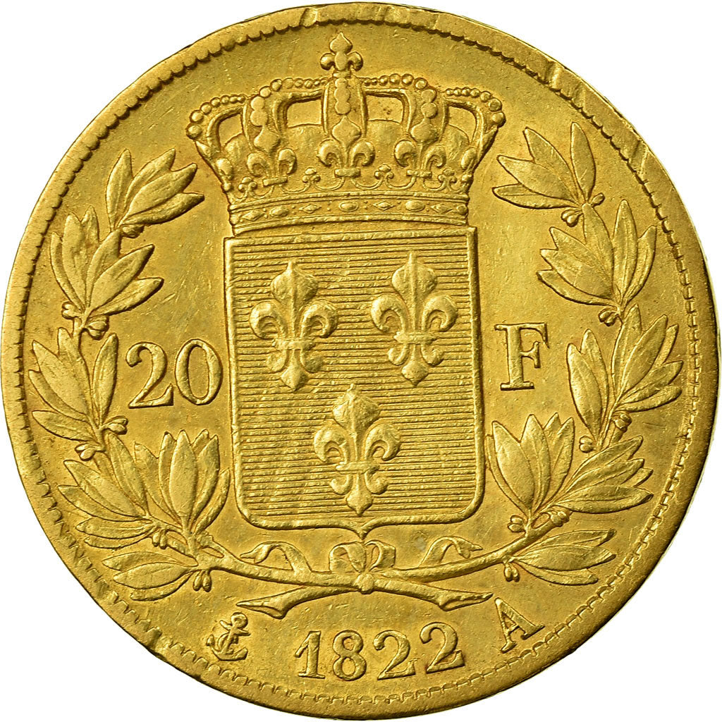 Münze, Frankreich, Louis XVIII, Louis XVIII, 20 Francs, 1822, Paris, SS, Gold