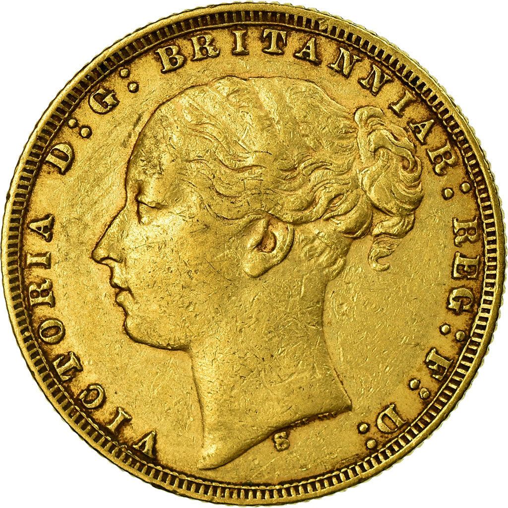 Monnaie, Australie, Victoria, Sovereign, 1875, Sydney, TTB, Or, KM:7