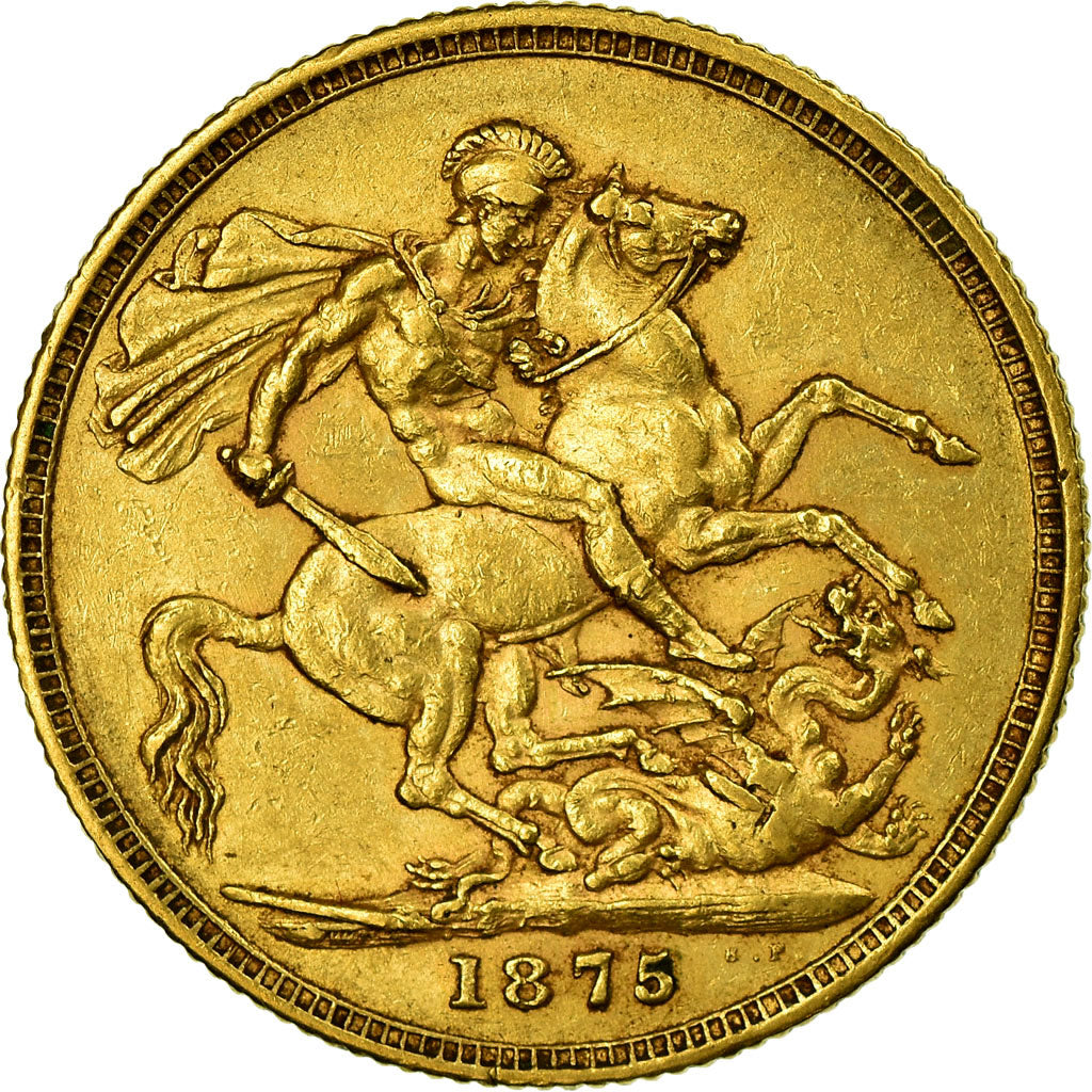 Monnaie, Australie, Victoria, Sovereign, 1875, Sydney, TTB, Or, KM:7