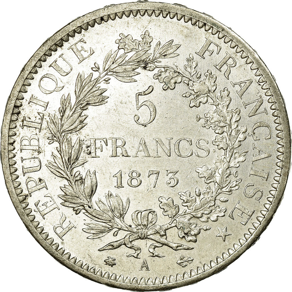 Coin, France, Hercule, 5 Francs, 1873, Paris, AU(55-58), Silver, KM:820.1