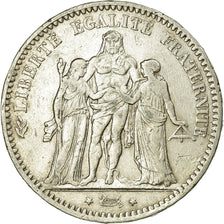 Coin, France, Hercule, 5 Francs, 1877, Paris, VF(30-35), Silver, KM:820.1