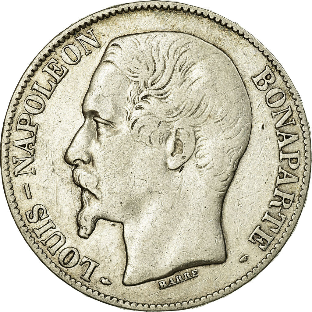 Coin, France, Napoléon III, 5 Francs, 1852, Paris, VF(30-35), Silver, KM:773.1