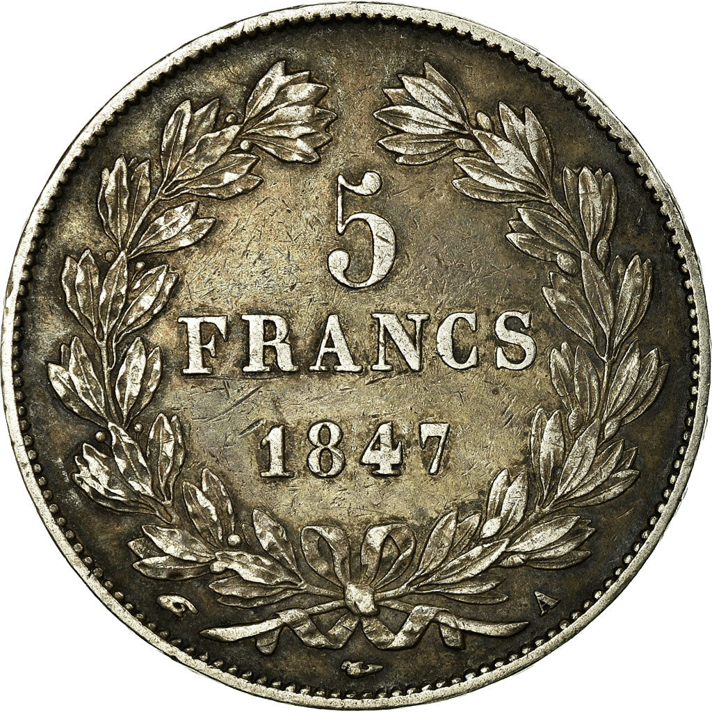 Coin, France, Louis-Philippe, 5 Francs, 1847, Paris, EF(40-45), Silver