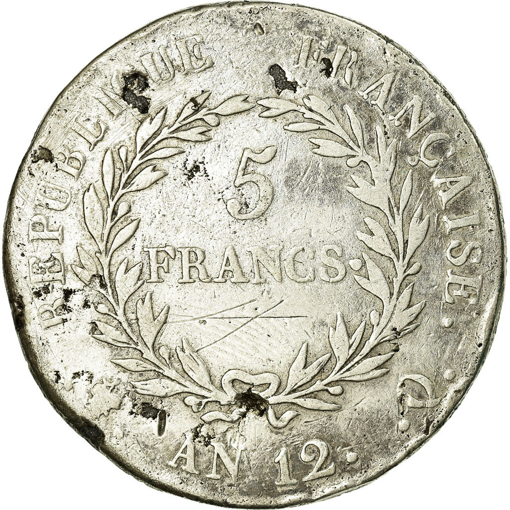 Moneta, Francja, Napoléon I, 5 Francs, An 12 (1804), Perpignan, F(12-15)