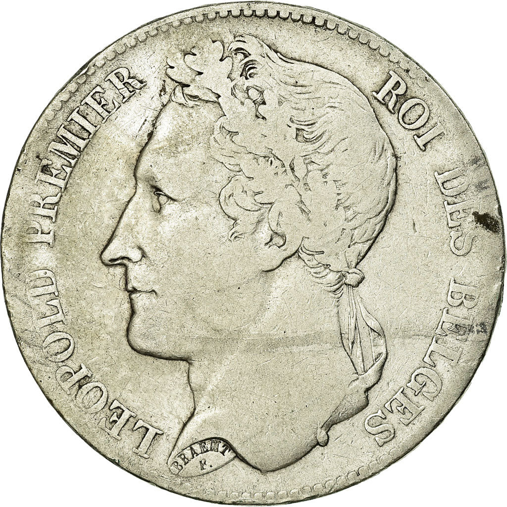 Coin, Belgium, Leopold I, 5 Francs, 5 Frank, 1848, VF(30-35), Silver, KM:3.2