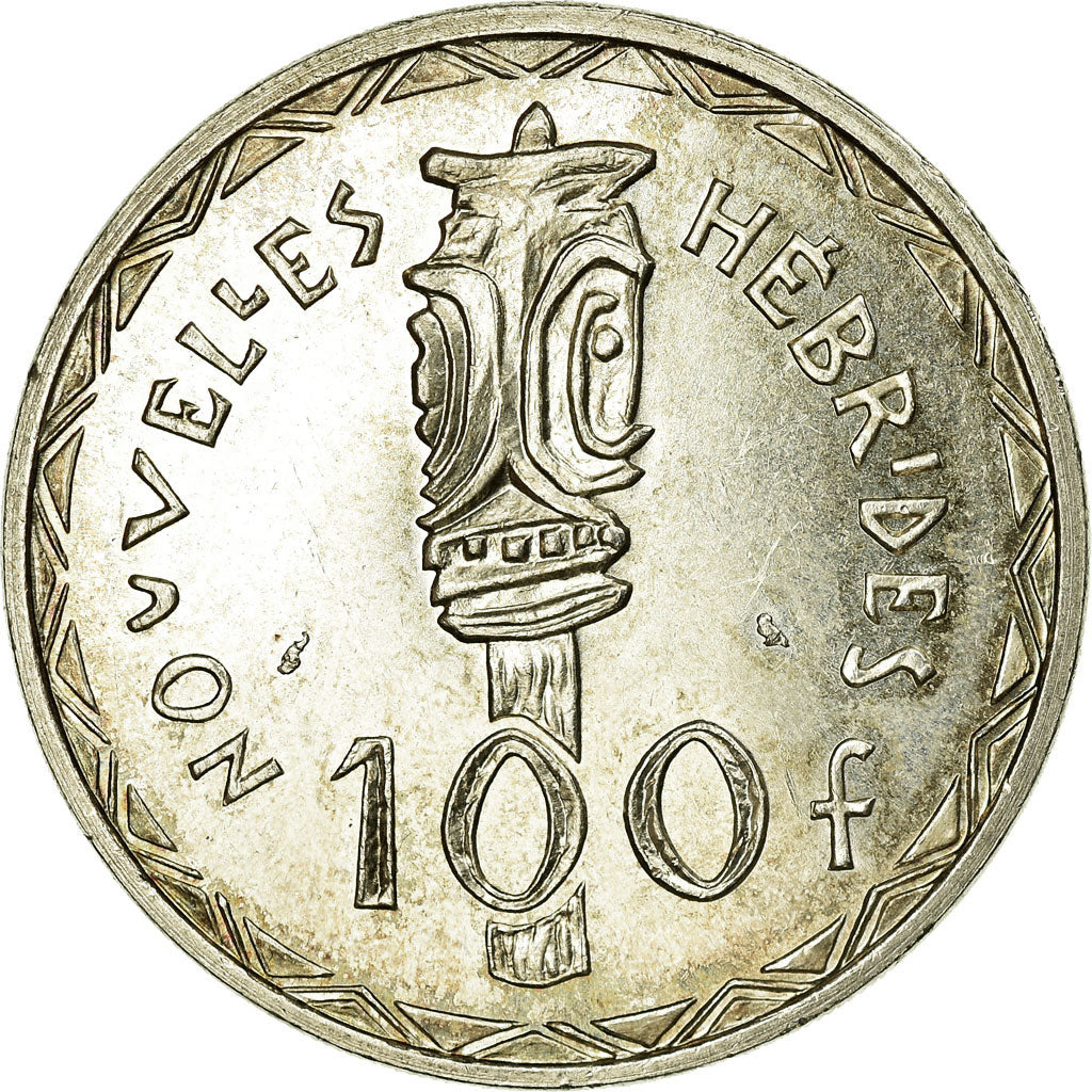 Coin, New Hebrides, 100 Francs, 1966, Paris, AU(55-58), Silver, KM:1