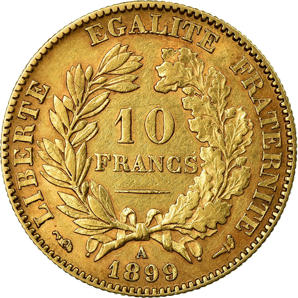 Monnaie, France, Cérès, 10 Francs, 1899, Paris, TTB, Or, Gadoury:1016, KM:830