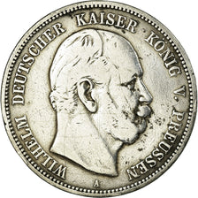 Coin, German States, PRUSSIA, Wilhelm I, 5 Mark, 1874, Berlin, VF(20-25)