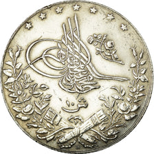 Moneta, Egitto, Muhammad V, 10 Qirsh, 1913/AH1327, Heaton, BB+, Argento, KM:309