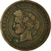 Monnaie, France, Cérès, 10 Centimes, 1876, Bordeaux, TB, Bronze, Gadoury:265a