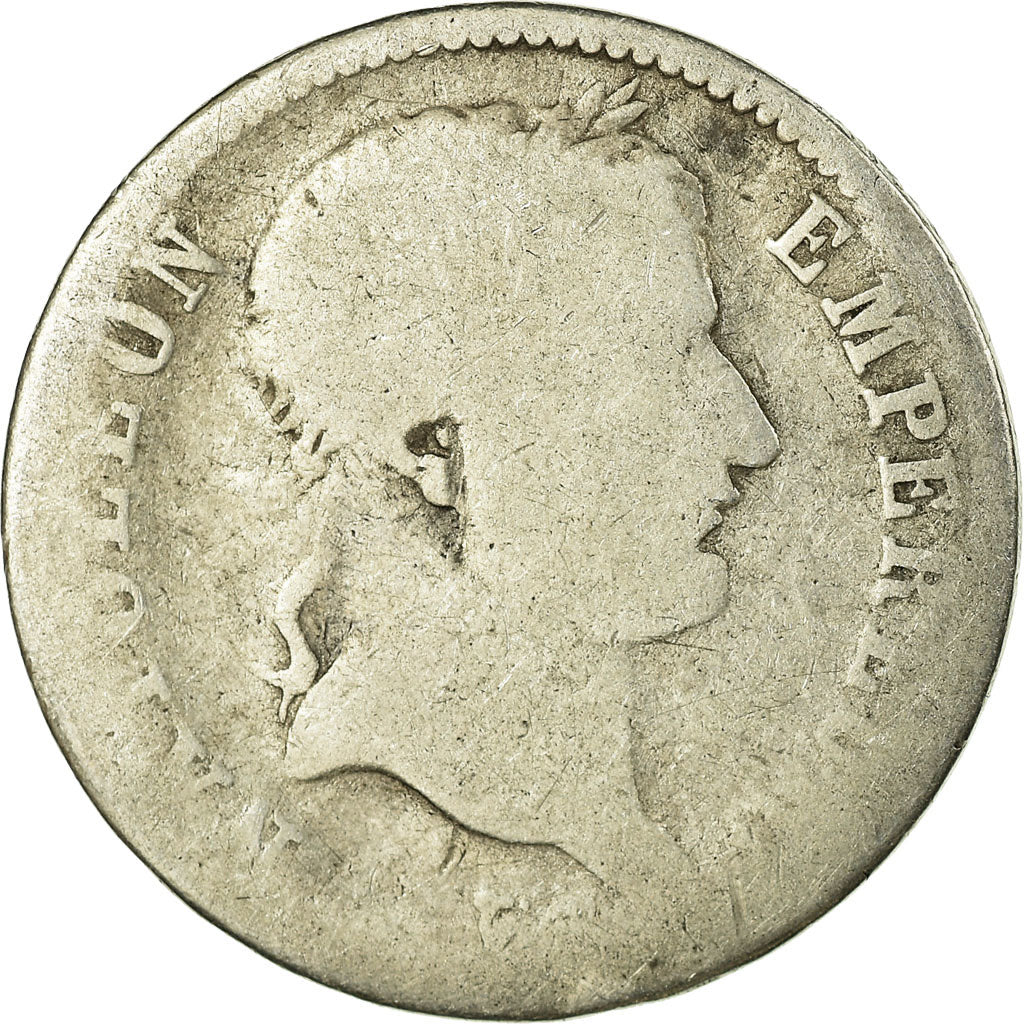 Moeda, França, Napoléon I, Franc, 1808, Toulouse, G(4-6), Prata, KM:682.9