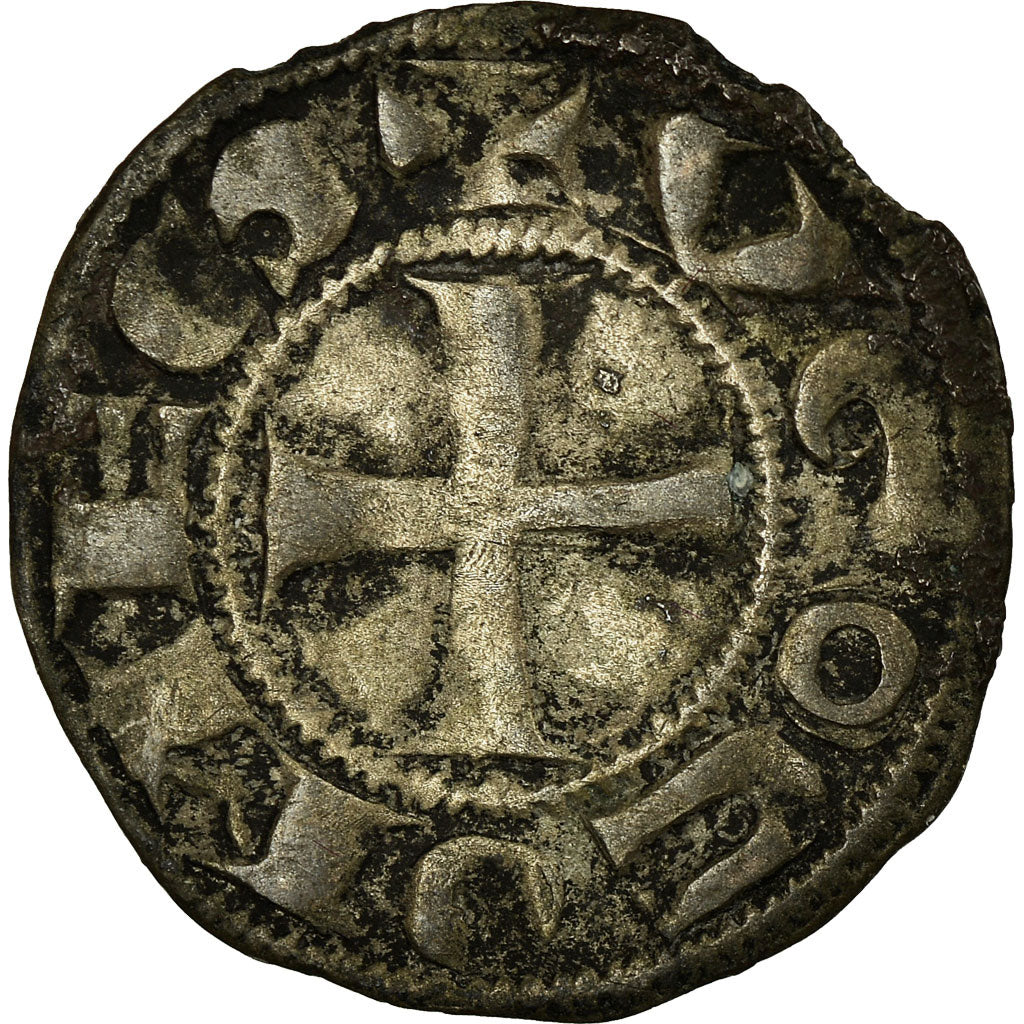 Coin, France, Languedoc, Hugues II et Hugues III, Denarius, 1156-1180, Rodez
