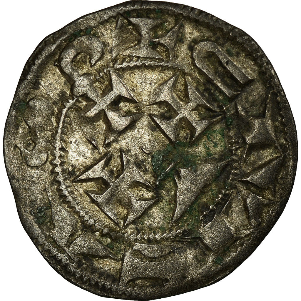 Moneda, Francia, Languedoc, Denarius, 1240-1260, Cahors, MBC, Plata, Boudeau:782