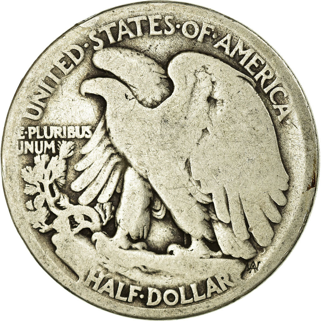 Coin, United States, Walking Liberty Half Dollar, Half Dollar, 1917, U.S. Mint