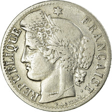 Moeda, França, Cérès, 50 Centimes, 1850, Paris, VF(30-35), Prata, KM:769.1