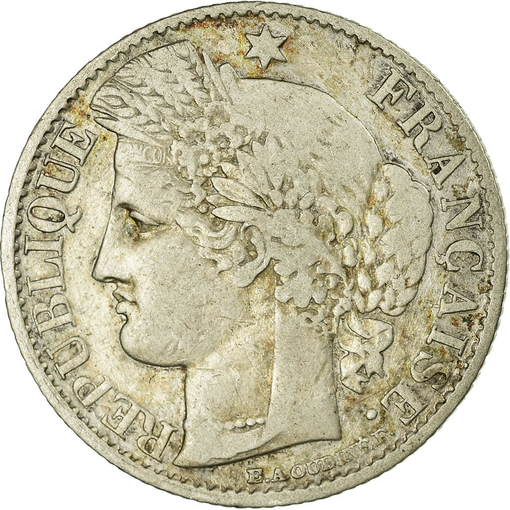 Munten, Frankrijk, Cérès, 50 Centimes, 1872, Paris, FR+, Zilver, KM:834.1