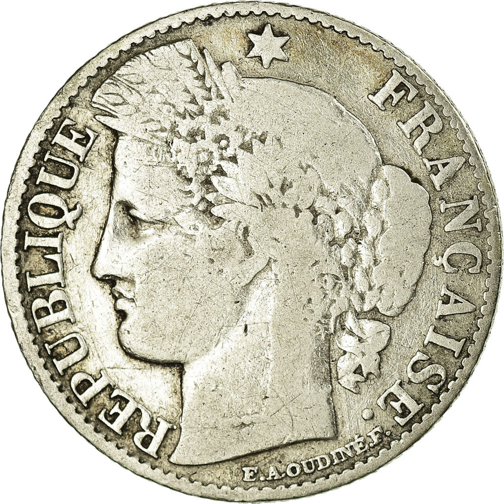 Münze, Frankreich, Cérès, 50 Centimes, 1873, Paris, S, Silber, KM:834.1