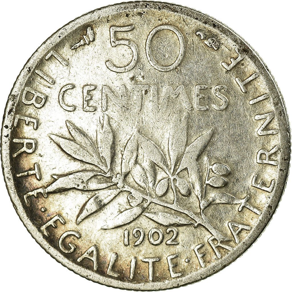 Münze, Frankreich, Semeuse, 50 Centimes, 1902, Paris, S+, Silber, KM:854