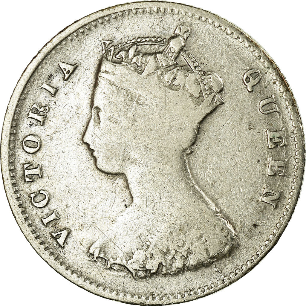 Coin, Hong Kong, Victoria, 10 Cents, 1868, VF(20-25), Silver, KM:6.3