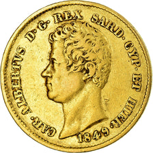 Coin, ITALIAN STATES, SARDINIA, Carlo Alberto, 20 Lire, 1849, Genoa, EF(40-45)