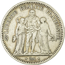 Moneta, Francia, Hercule, 5 Francs, 1848, Bordeaux, MB+, Argento, KM:756.4