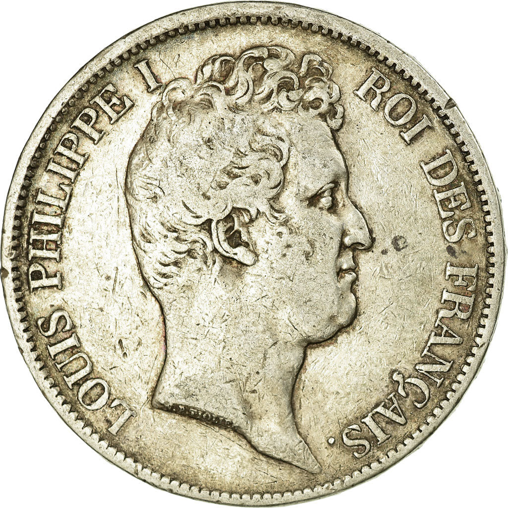 Moneta, Francia, Louis-Philippe, 5 Francs, 1831, Paris, MB+, Argento, KM:736.1