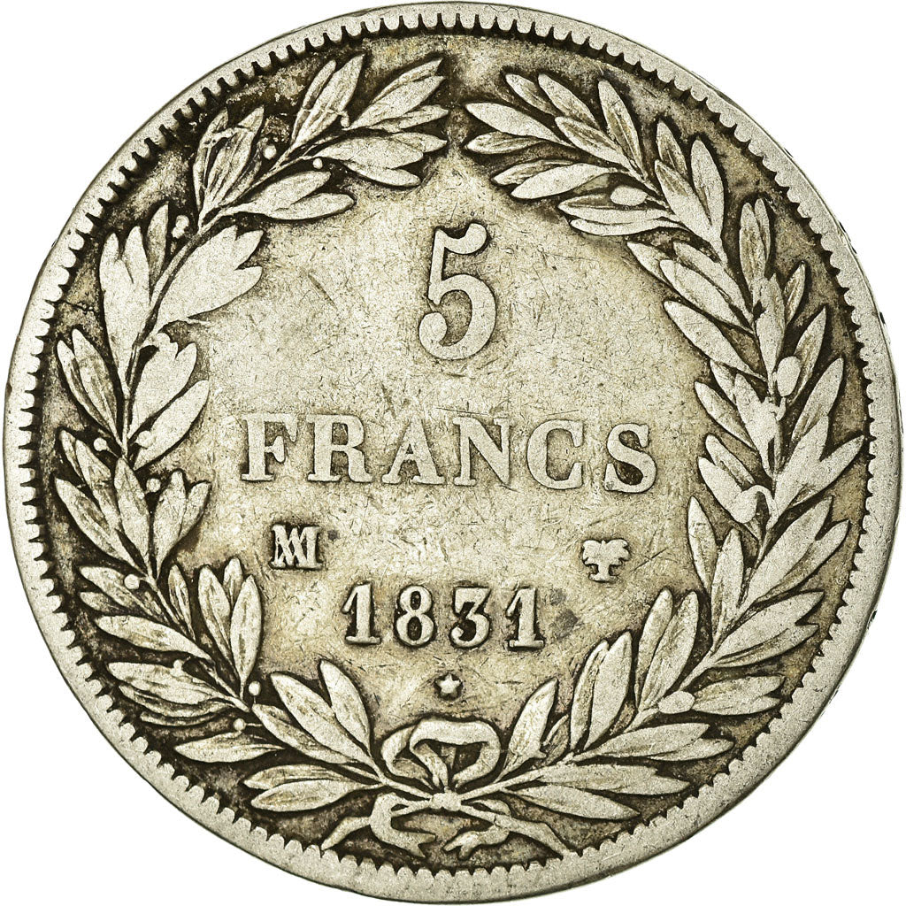 Monnaie, France, Louis-Philippe, 5 Francs, 1831, Marseille, TB+, Argent