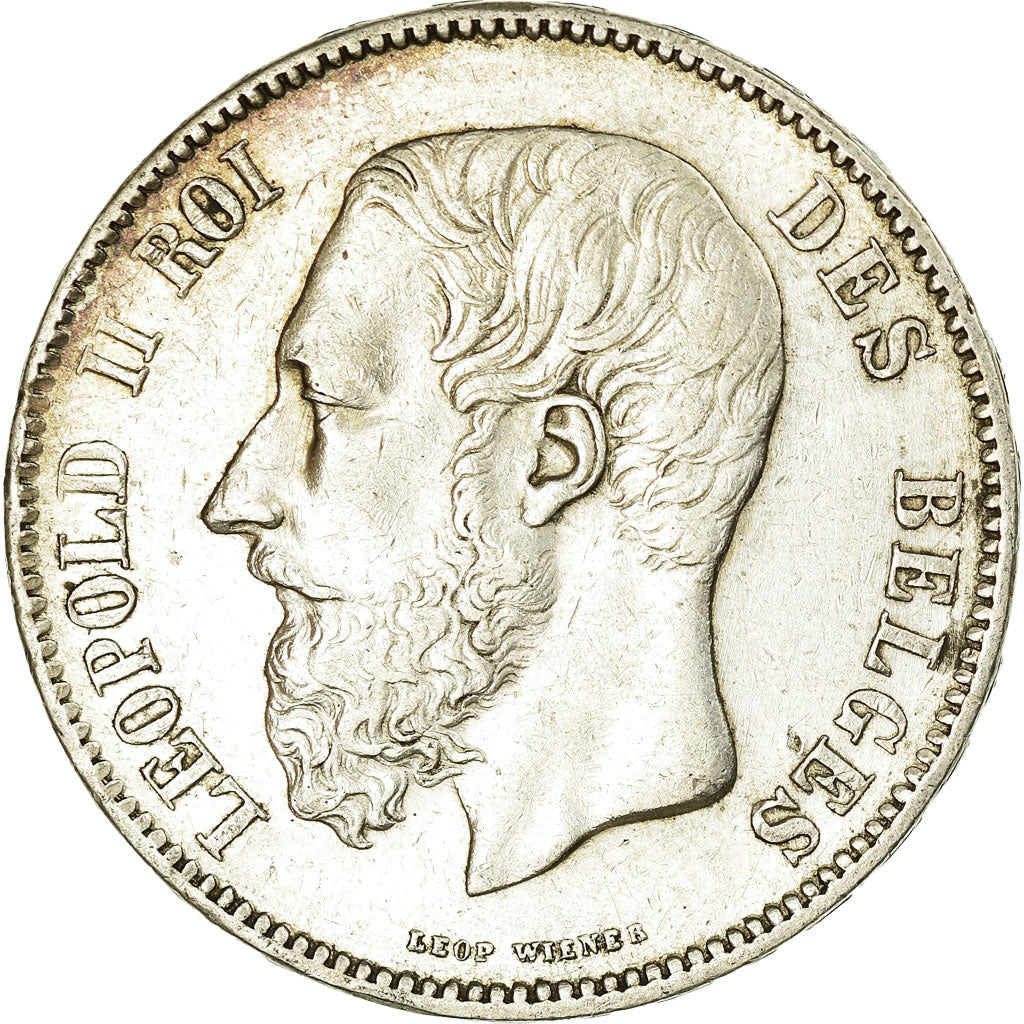 Monnaie, Belgique, Leopold II, 5 Francs, 5 Frank, 1870, TTB+, Argent, KM:24
