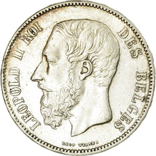 Monnaie, Belgique, Leopold II, 5 Francs, 5 Frank, 1870, TTB+, Argent, KM:24