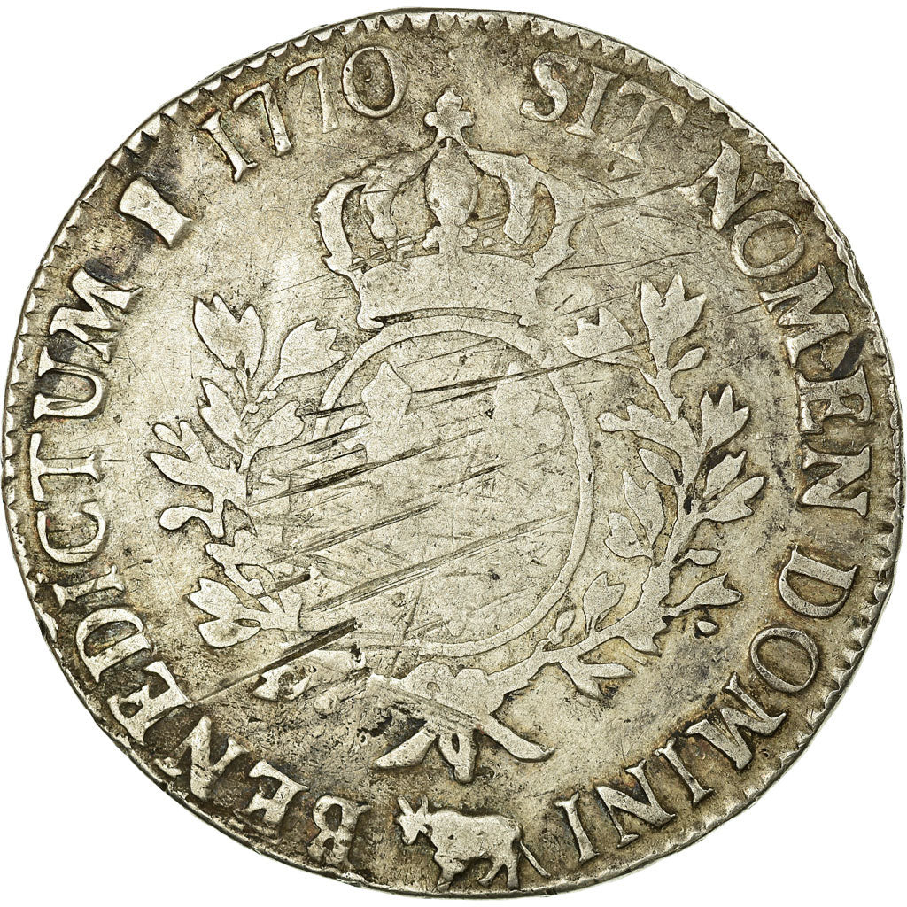 Coin, France, Louis XV, Écu de Béarn au bandeau, Ecu, 1770, Pau, VF(20-25)