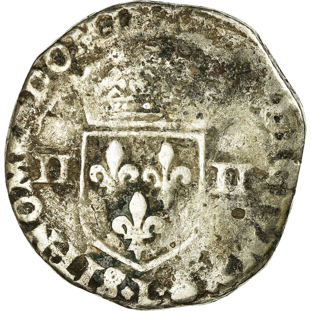 Coin, France, Henri IV, 1/4 Ecu, 1598, Bayonne, VF(20-25), Silver, Sombart:4686