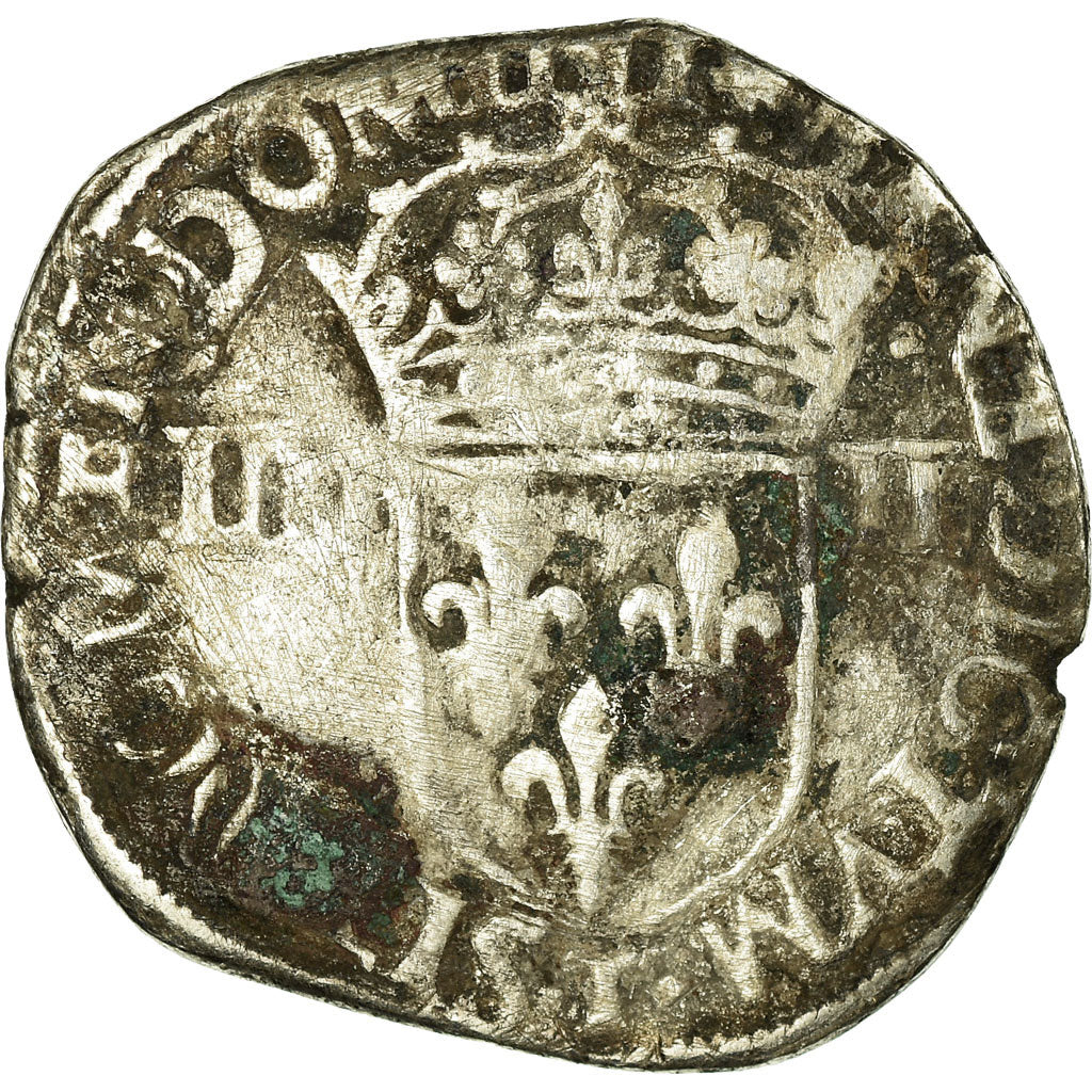 Moneta, Francja, Henri III, 1/4 Ecu, 1581, Nantes, VF(20-25), Srebro