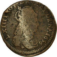 Moeda, França, Louis XIV, Liard de France au buste juvénile, deuxième type