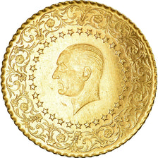 Munten, Turkije, Mustafa Kemal Atatürk, 25 Kurush, 1968, Istanbul, PR+, Goud