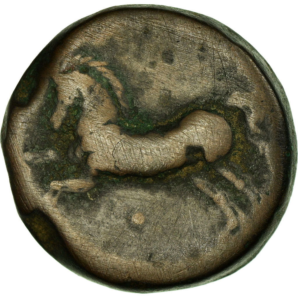 Monnaie, Numidia (Kingdom of), Massinissa ou Micipsa, Bronze Unit, TB+, Bronze