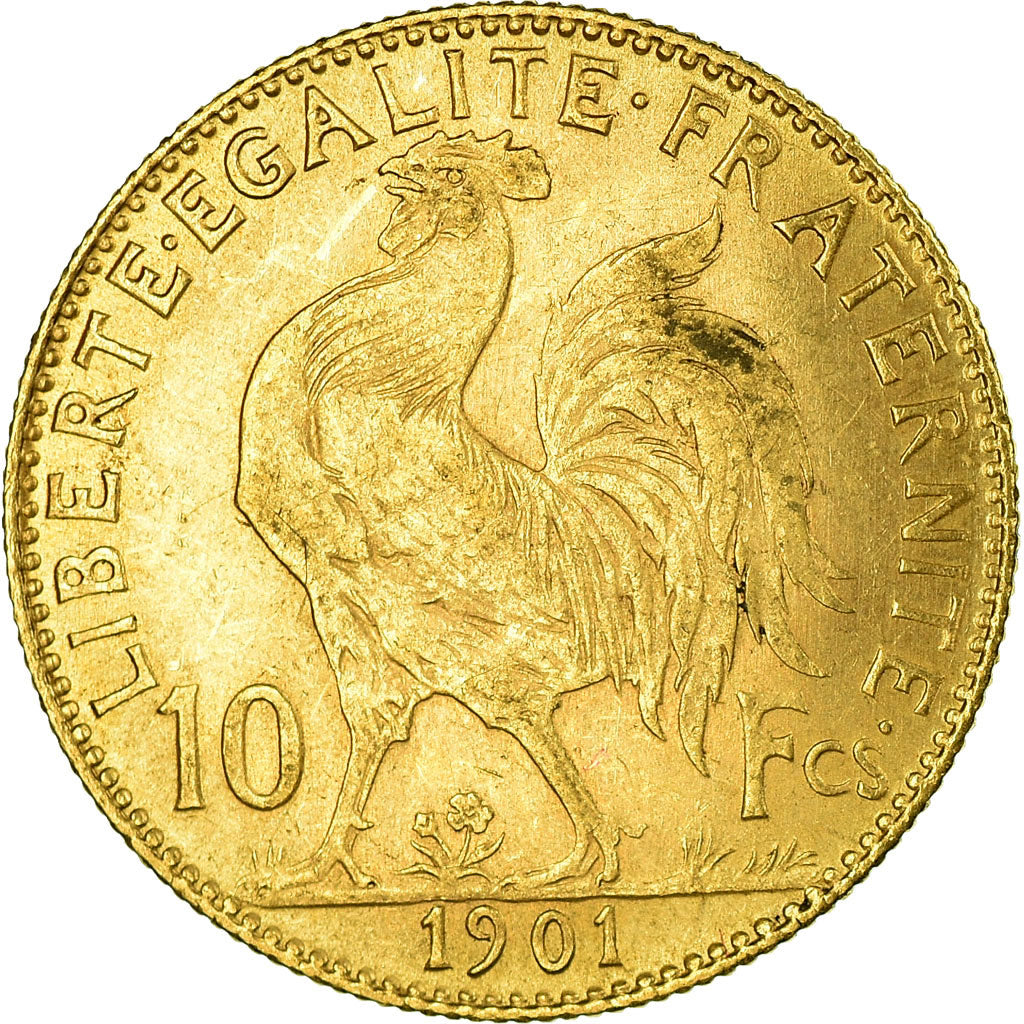 Moneta, Francia, Marianne, 10 Francs, 1901, Paris, BB, Oro, KM:846, Gadoury:1017