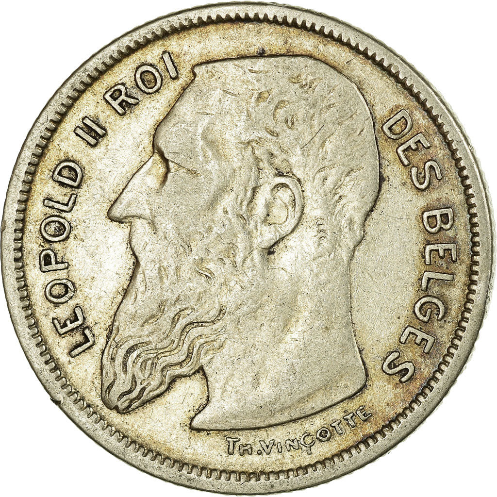 Coin, Belgium, Leopold II, 2 Francs, 2 Frank, 1904, VF(30-35), Silver, KM:58.1