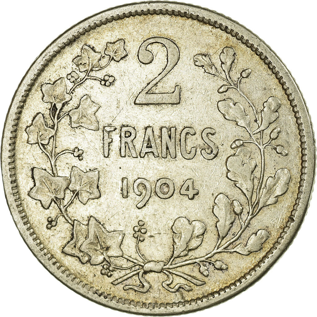 Coin, Belgium, Leopold II, 2 Francs, 2 Frank, 1904, VF(30-35), Silver, KM:58.1