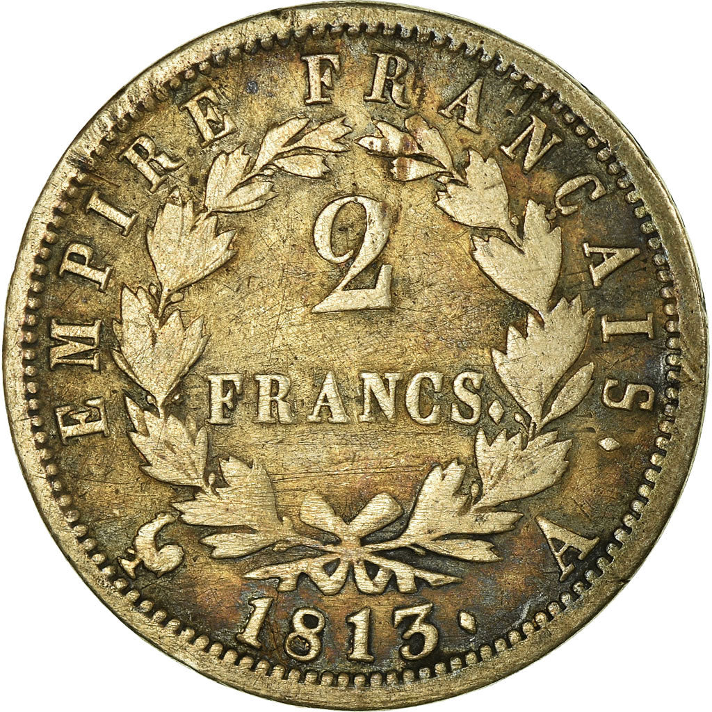 Munten, Frankrijk, Napoléon I, 2 Francs, 1813, Paris, FR, Zilver, KM:693.1