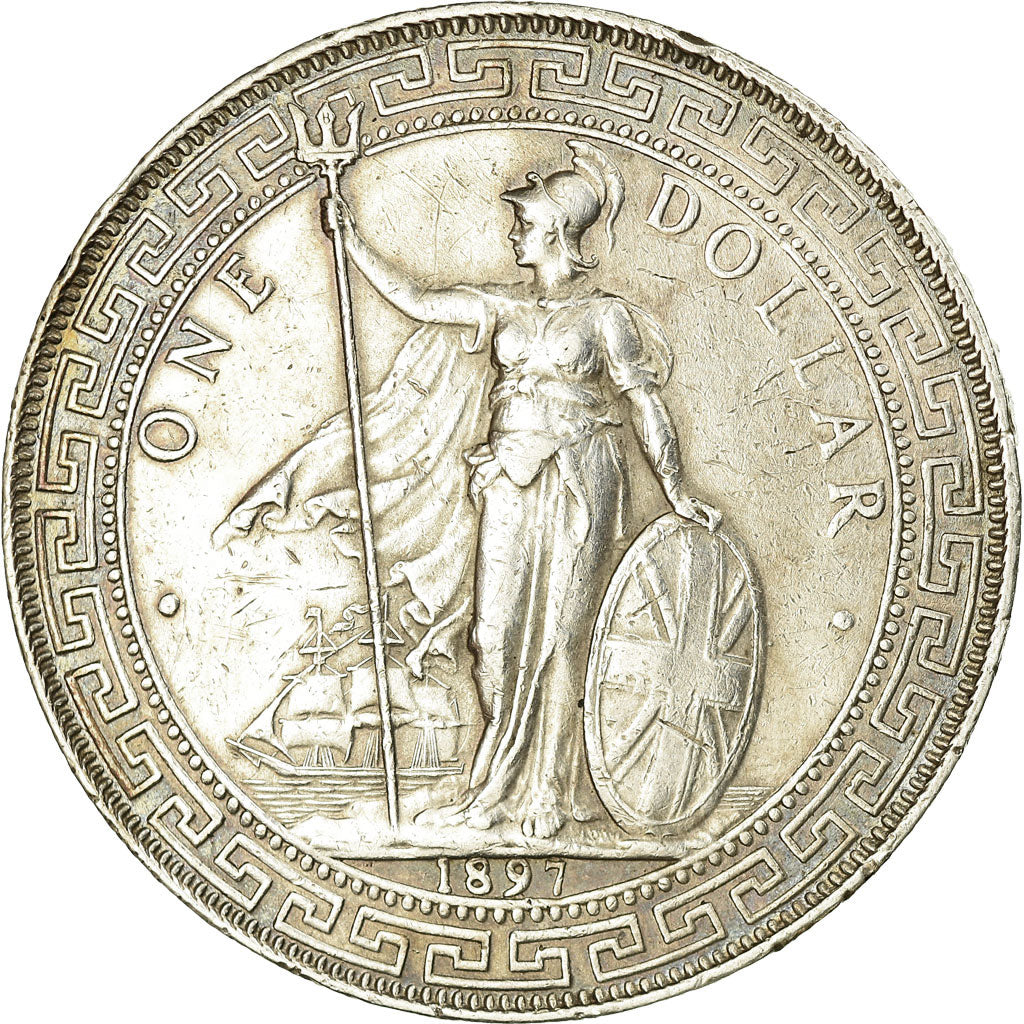 Coin, Great Britain, Trade Dollar, 1897, Bombay, EF(40-45), Silver