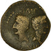Coin, Augustus & Agrippa, As, 16-10 BC, Nîmes, VF(20-25), Bronze, RIC:157