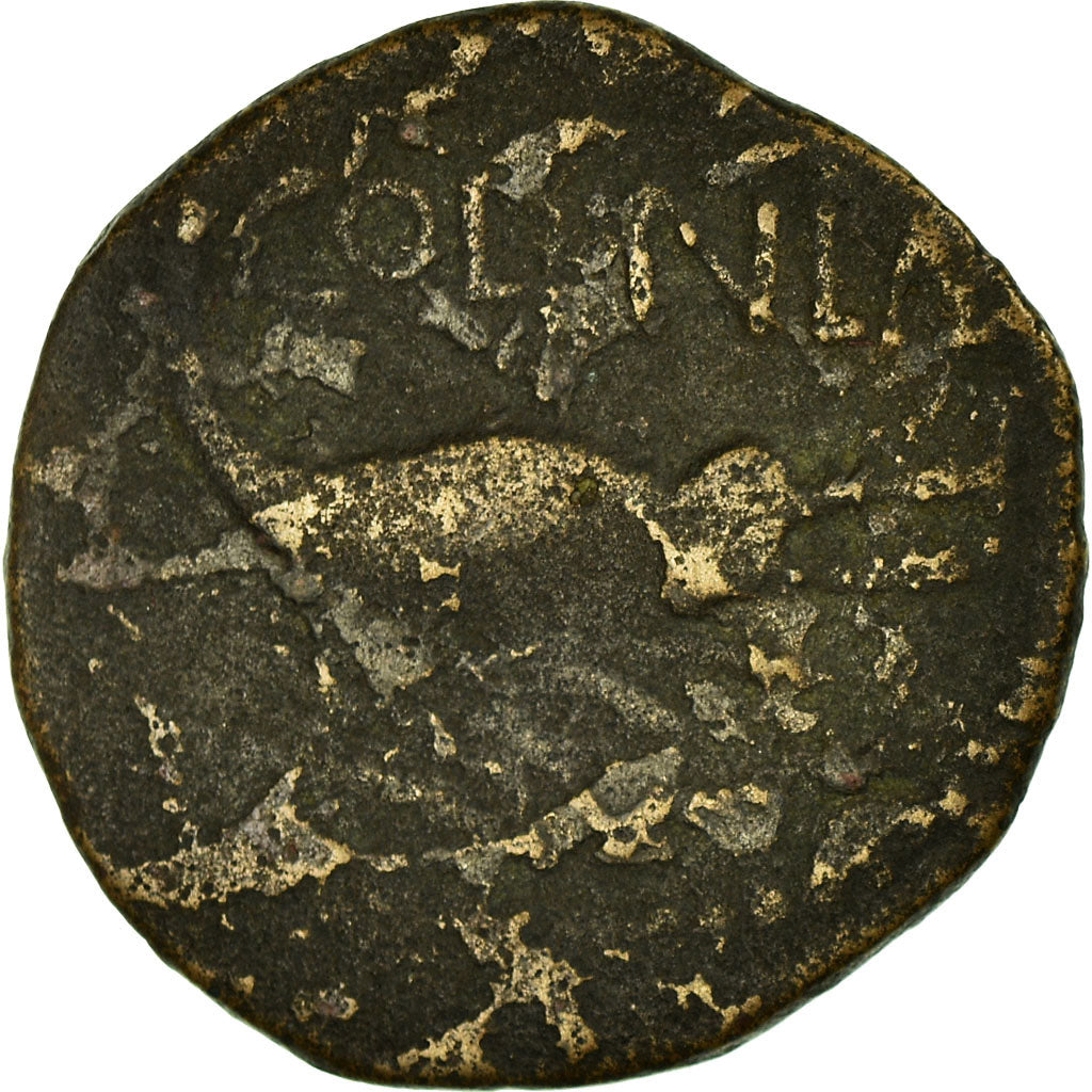 Coin, Augustus & Agrippa, As, 16-10 BC, Nîmes, VF(20-25), Bronze, RIC:157