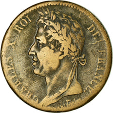Coin, FRENCH COLONIES, Charles X, 10 Centimes, 1827, La Rochelle, VF(30-35)